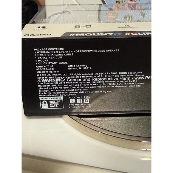 Alter Lansing HydraMini 2.0 Bluetooth Speaker - NEW in BOX - Picture 5 of 6